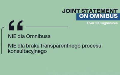 Nowe oświadczenie przeciwko Omnibusowi i zamknięte spotkania Komisji Europejskiej budzą niepokój